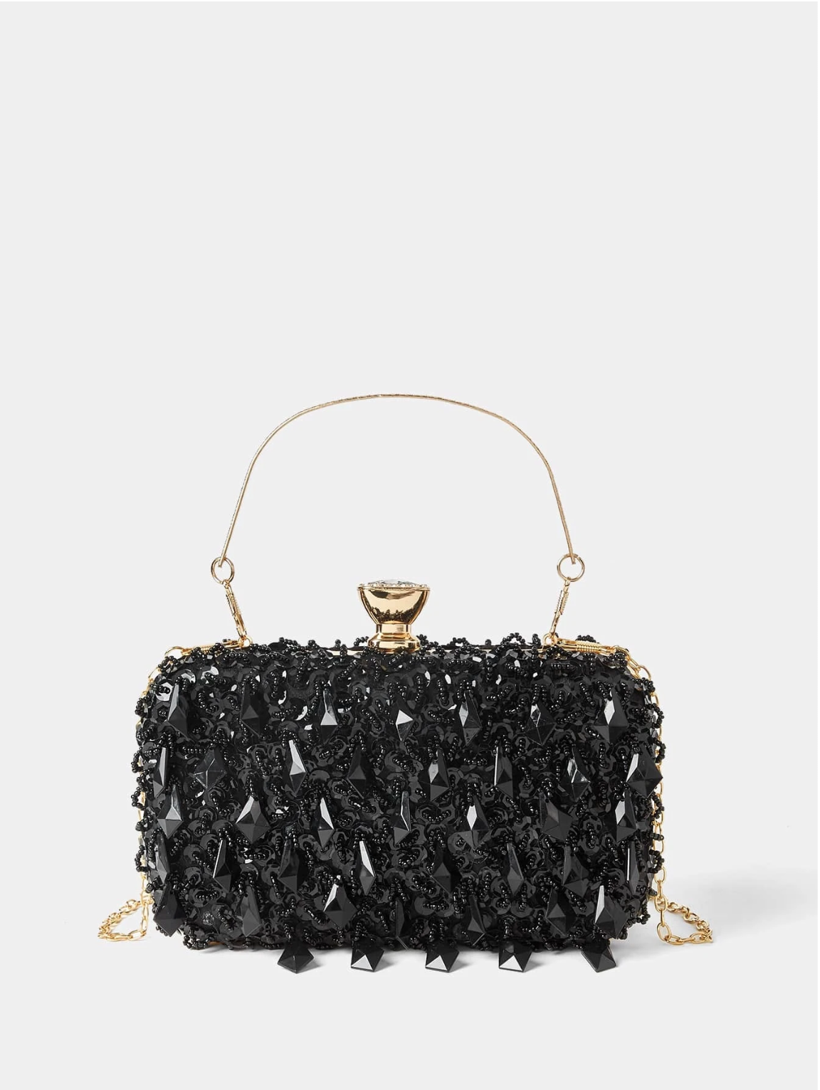 Bolso clutch bordado pedrería