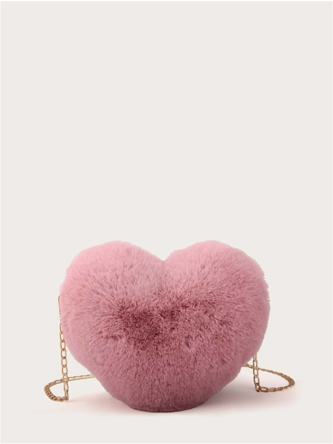 Bolso pelo corazón rosa