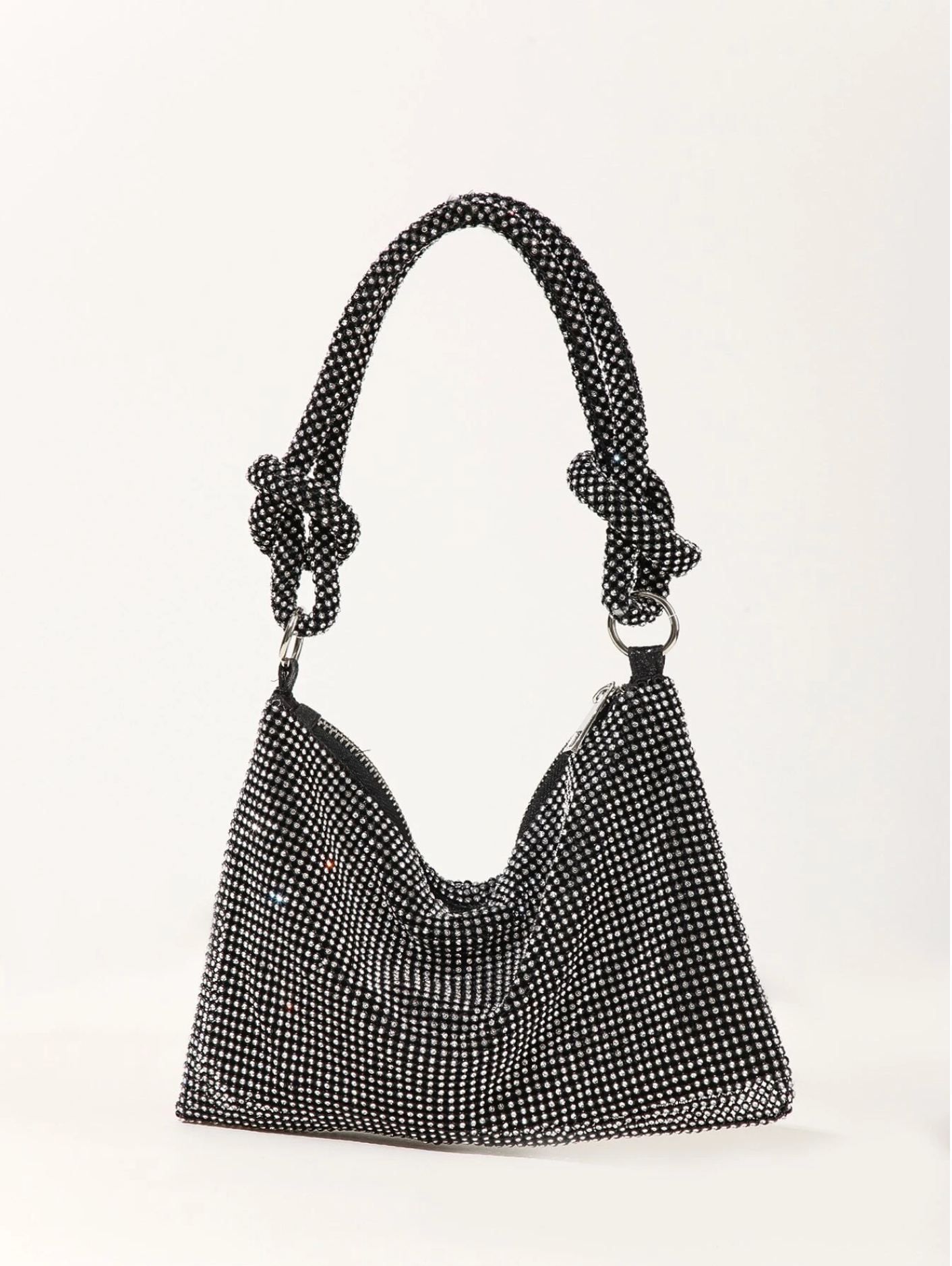Bolso diamantes nudo