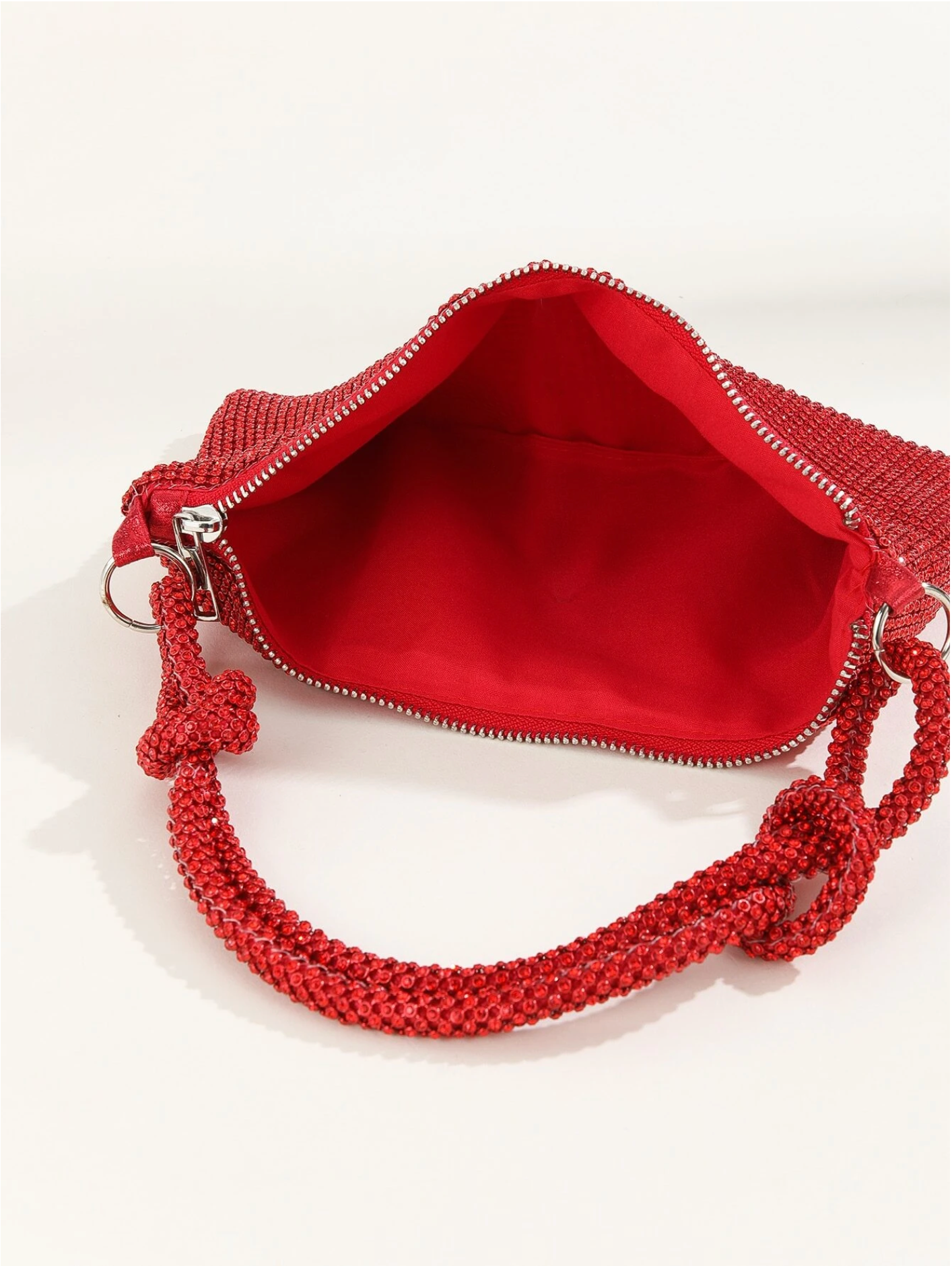 Bolso diamantes nudo