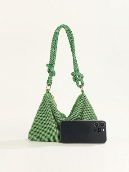 Bolso diamantes nudo