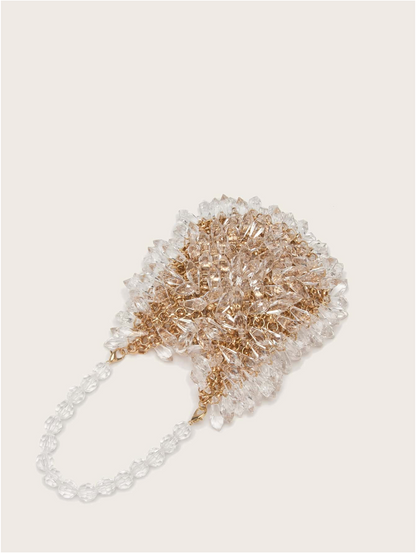 Bolso mini tejido cristales