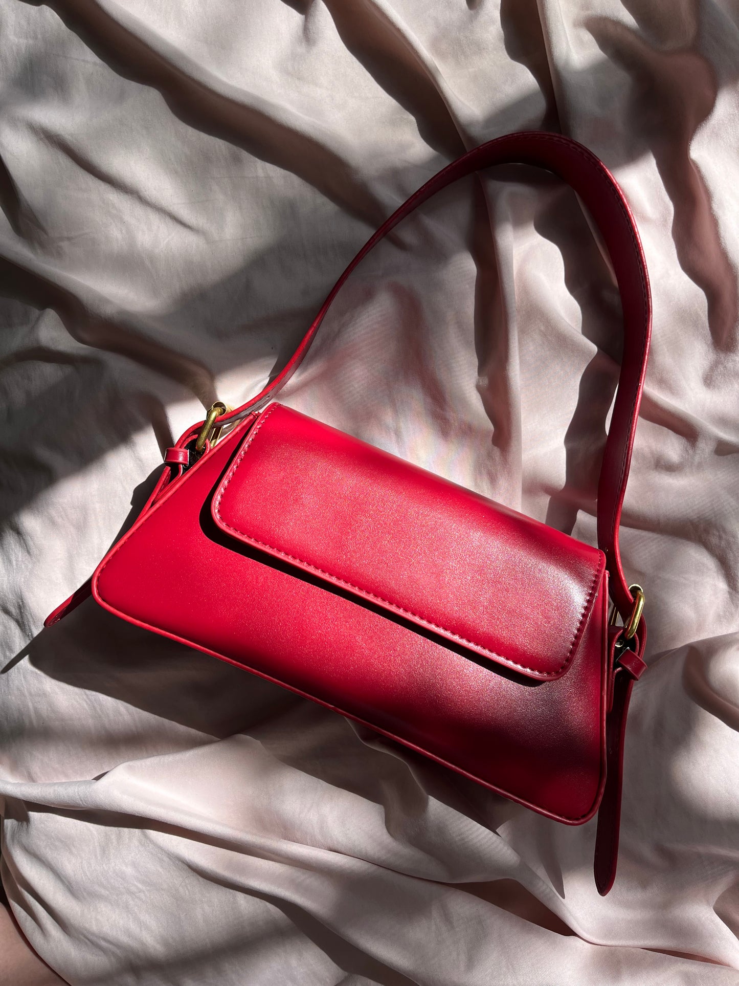 Bolso baguette rojo