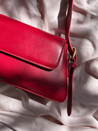 Bolso baguette rojo