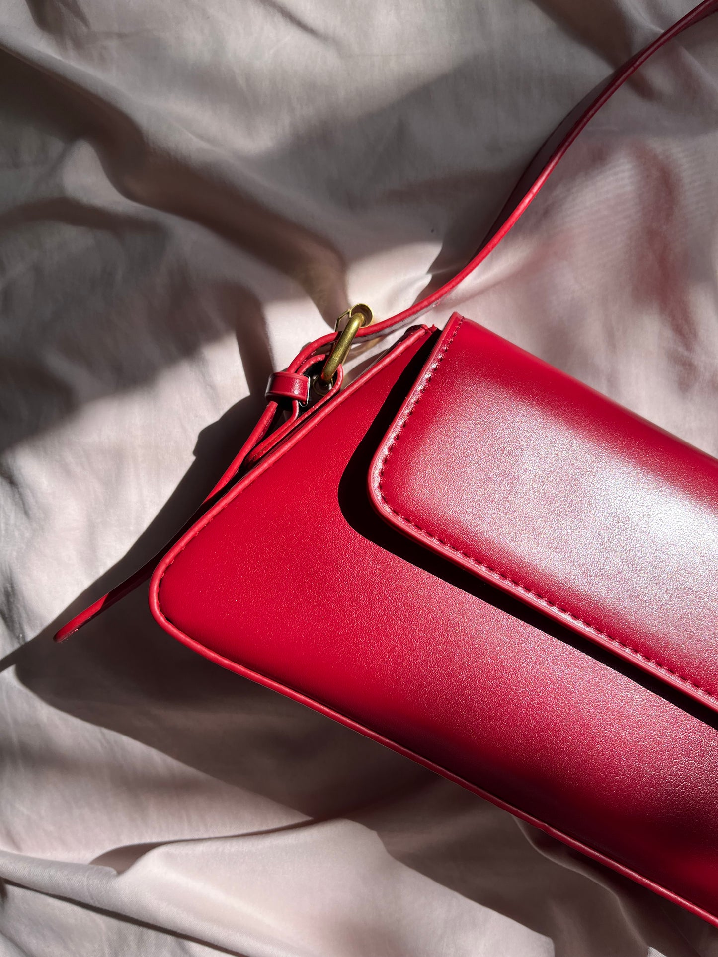 Bolso baguette rojo