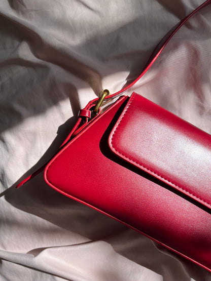 Bolso baguette rojo