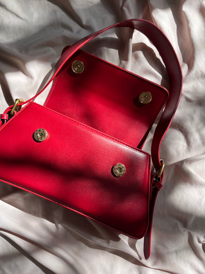 Bolso baguette rojo