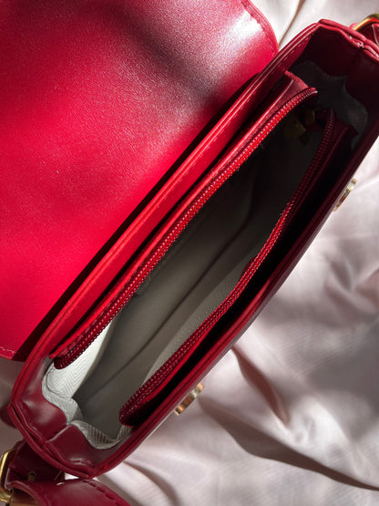 Bolso baguette rojo