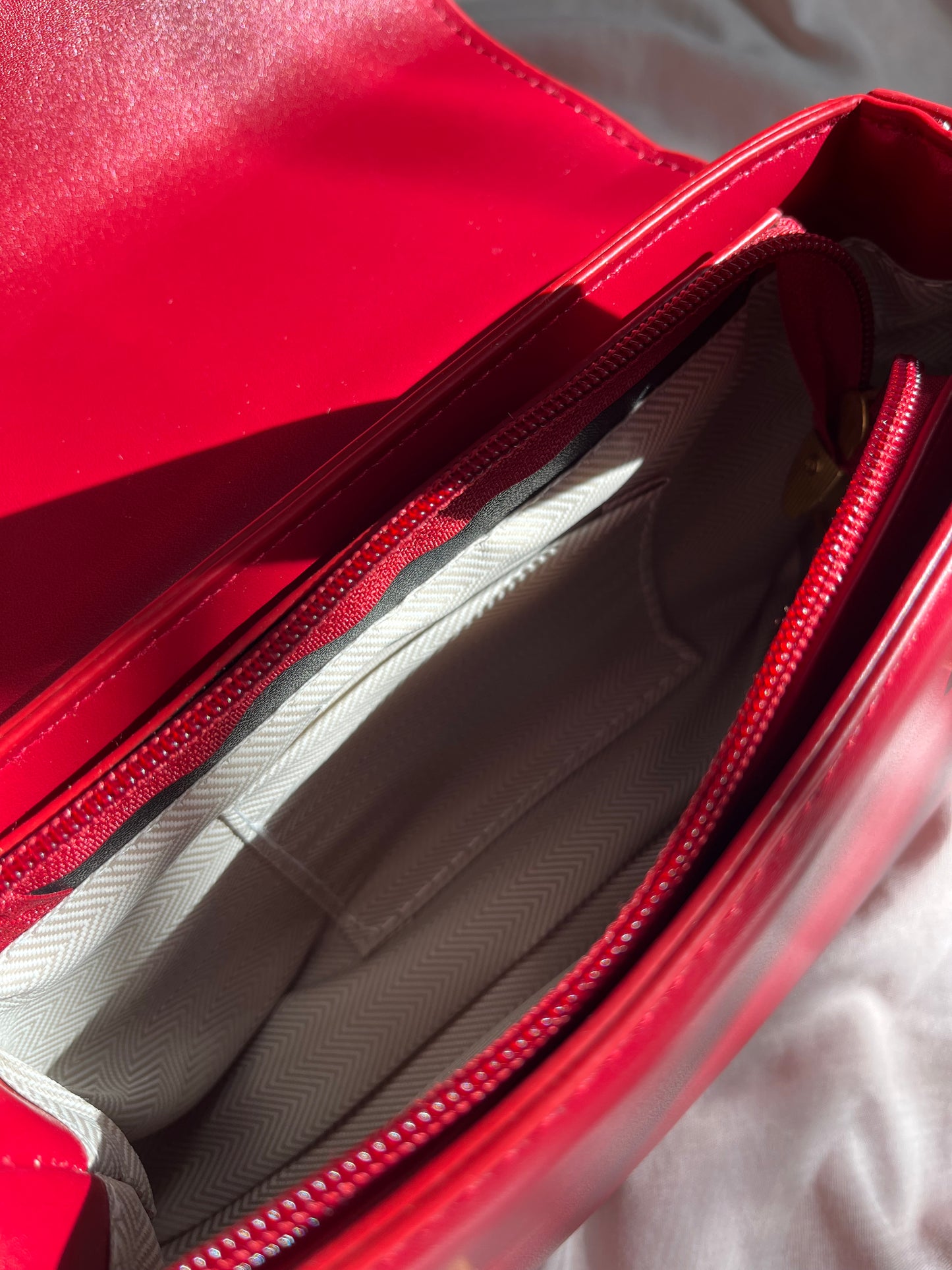 Bolso baguette rojo