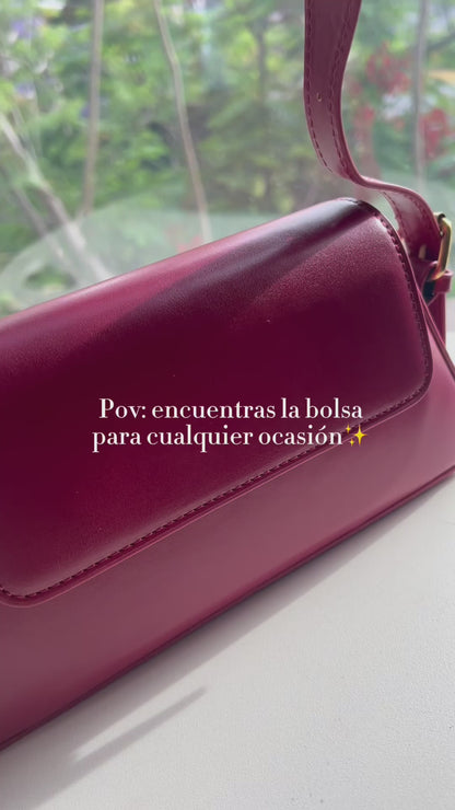 Bolso baguette rojo