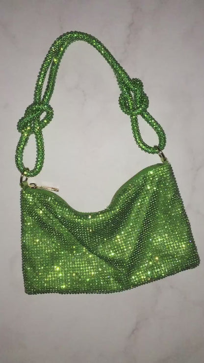 Bolso diamantes nudo