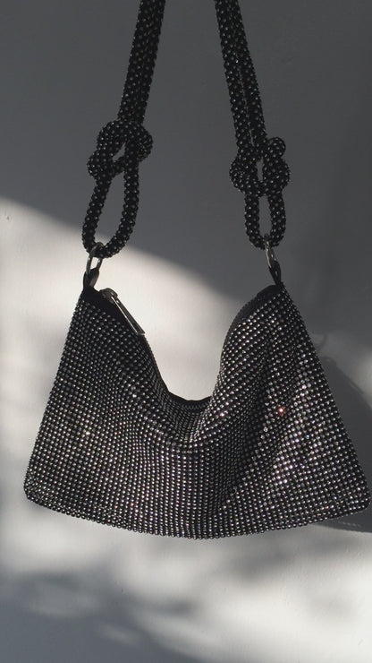 Bolso diamantes nudo