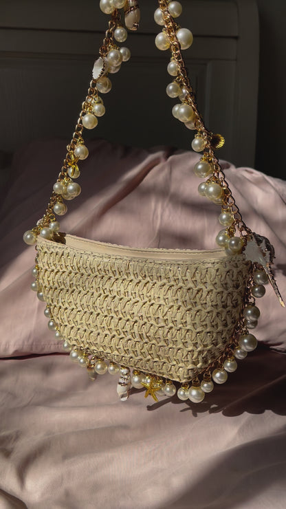 Bolso perlas caracolas