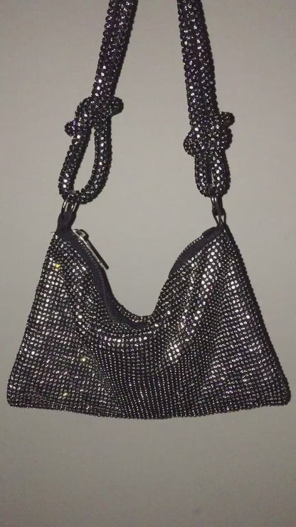 Bolso diamantes nudo