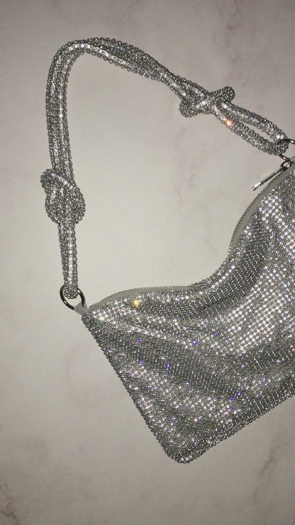 Bolso diamantes nudo