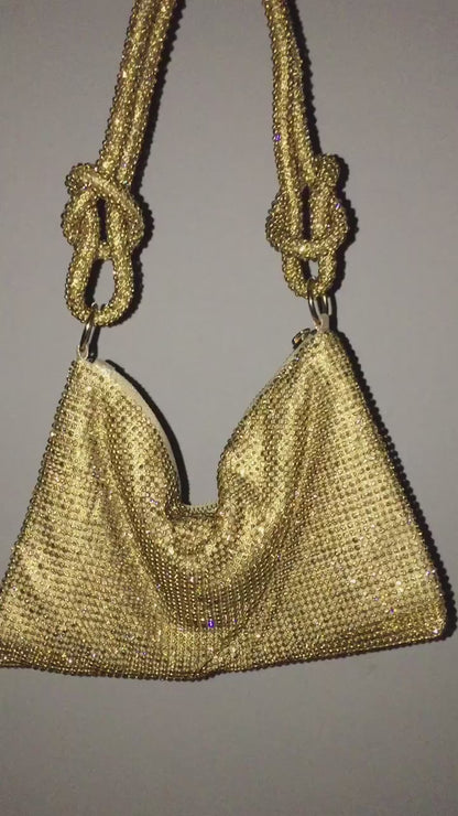 Bolso diamantes nudo