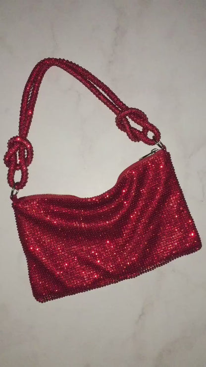 Bolso diamantes nudo