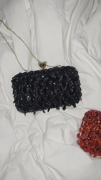 Bolso clutch bordado pedrería
