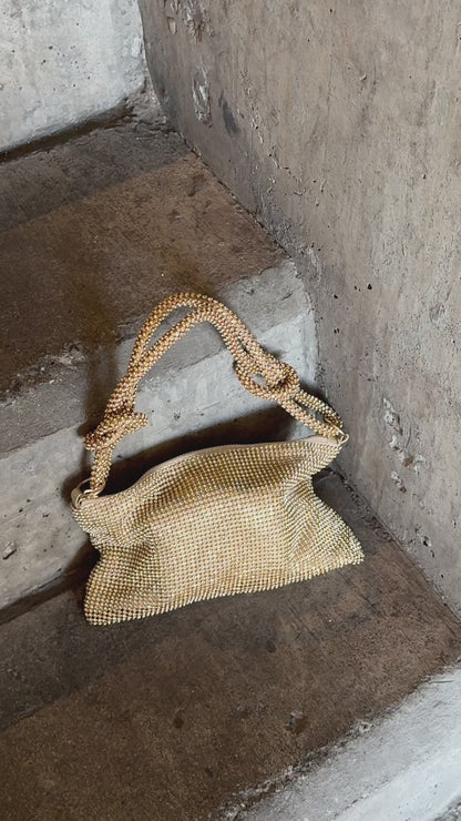 Bolso diamantes nudo