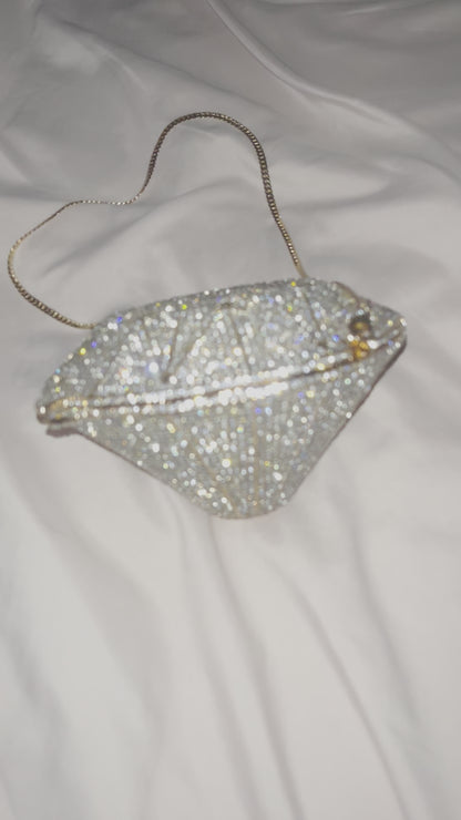 Bolso clutch diamante