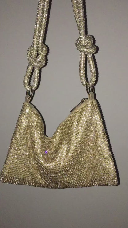 Bolso diamantes nudo