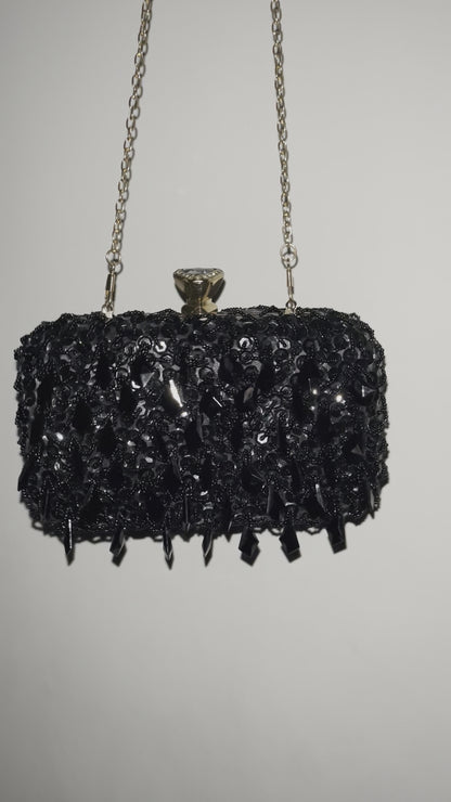 Bolso clutch bordado pedrería