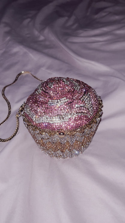 Bolso mini cupcake diamantes
